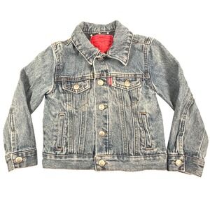 Levi Strauss & Co Girls Jean Jacket Toddler 3T Denim Snap Button Front